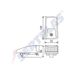 Mercedes Axor/Actros Sinyal Lambası Kare