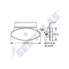 5 Ledli Yan Kasa Lambası Elips Tip E Belgeli