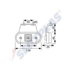 Tek Ledli Dorse Yan Kasa Lambası E Belgeli