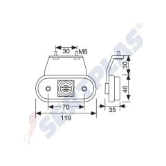 Tek Ledli Dorse Yan Kasa Lambası E Belgeli