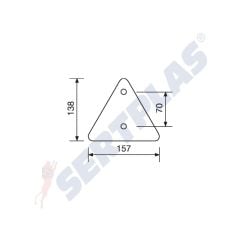 Üçgen Reflektör Kırmızı Vidalı Tip
