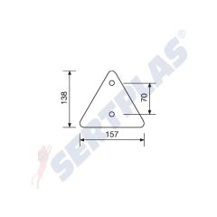 Üçgen Reflektör Kırmızı Vidalı Tip