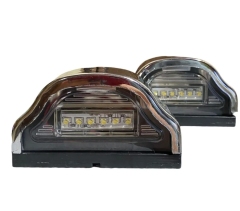 Kobra Tipi Plaka Lambası Krom Kaplama (2 Adet)