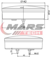 Hamburger Stop Lamba Beyaz - Hamburger Stop Lamba Geri Vites 24 Volt
