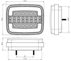 Neon Ledli Mini Kare Stop Lamba Dinamik Sinyalli E Belgeli