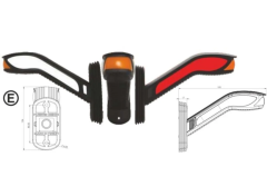 Neon Ledli Dinamik Sinyalli Boynuz Lamba Uzun Boy 24 Volt (2 Adet) - E Belgeli