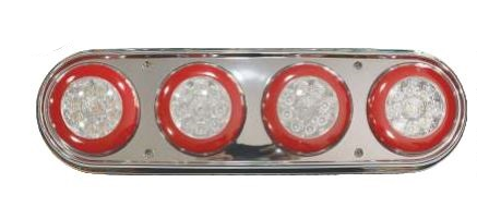 Dörtlü Set Hamburger Stop Lamba Krom Çerçeveli - E Belgeli