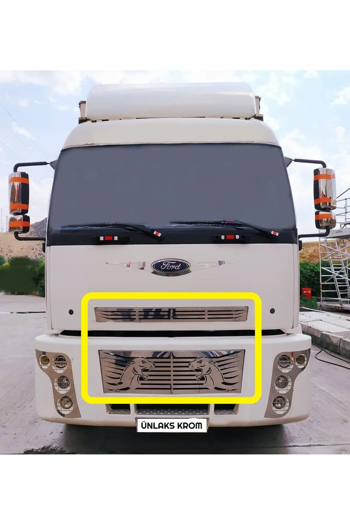 Ford Cargo Kamyon Panjur Kromu Alt + Üst