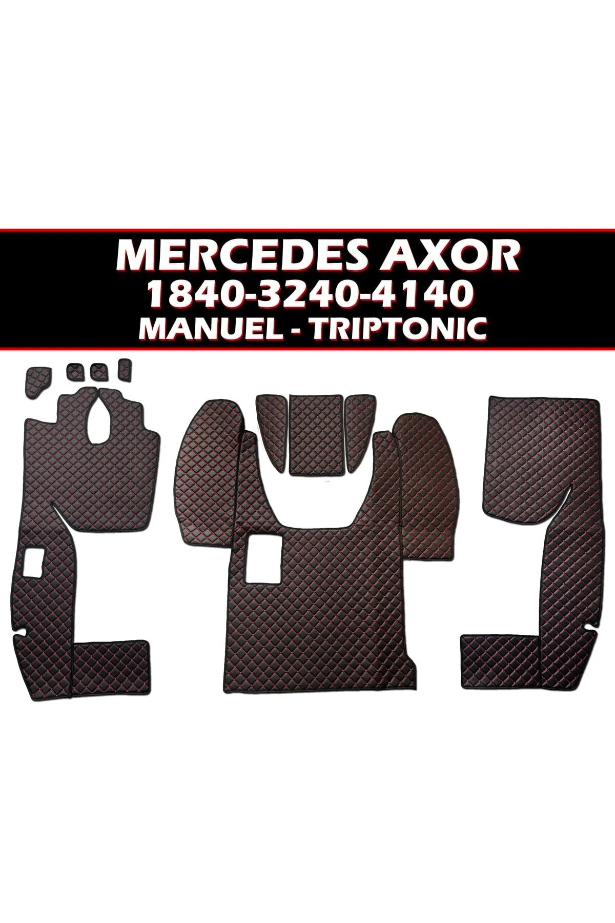 Mercedes Axor 1840 - 3240 - 4140 Deri Döşeme Set Siyah